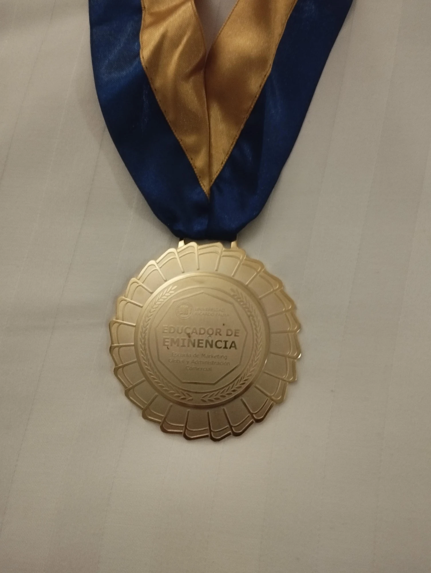 Medalla Educador de Eminencia. Universidad Ricardo Palma